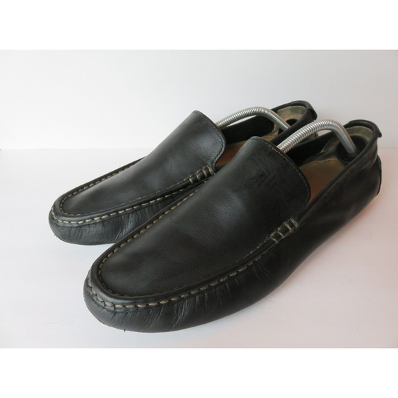 Cole Hann Somerset Venetian Driver Mocs C11402 Mens Sz 12 M Black Leather Golf - Picture 2 of 10